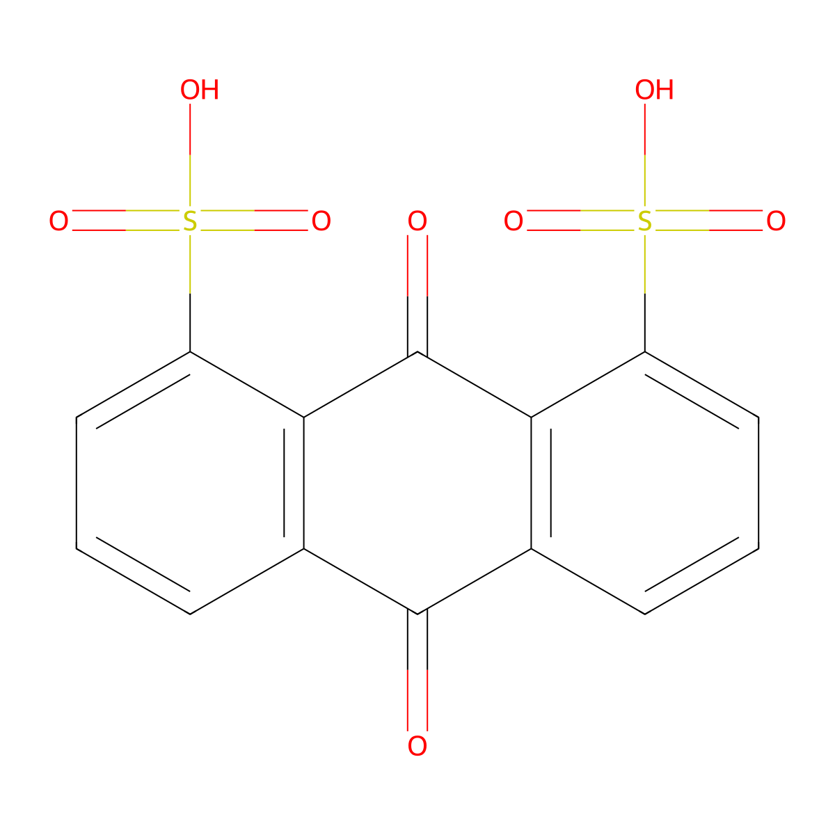 1,8-Disulfoanthraquinone molecular structure, CAS 82-48-4