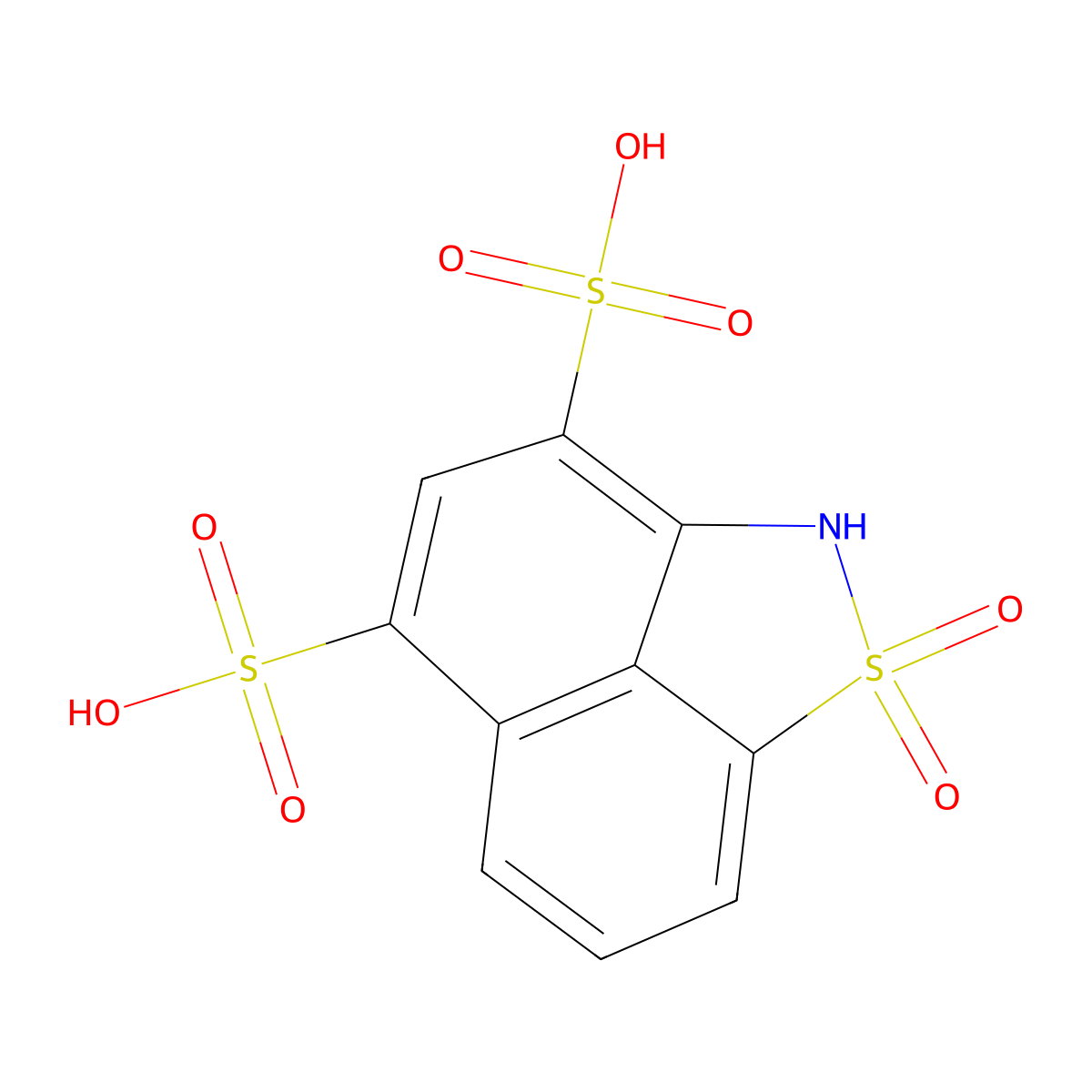 2H-Naphth(1,8-cd)isothiazole-3,5-disulfonic acid, 1,1-dioxide molecular structure, CAS 82-65-5