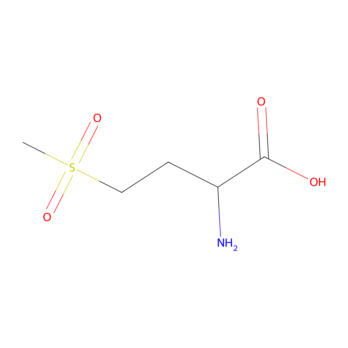 Butanoic acid, 2-amino-4-(methylsulfonyl)- molecular structure, CAS 820-10-0