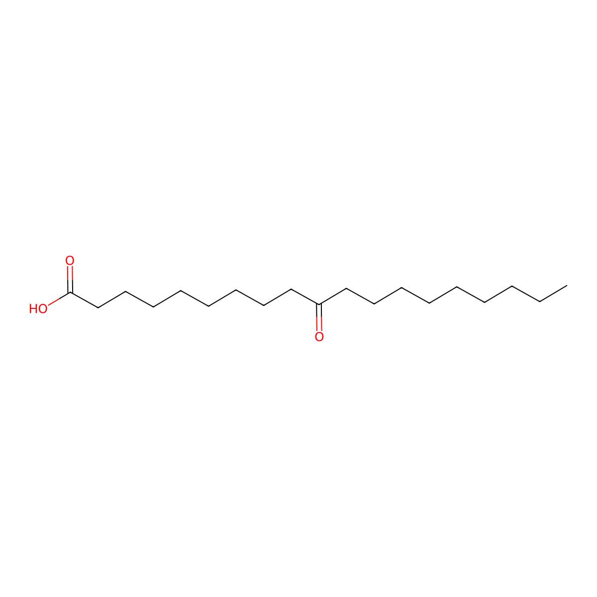 10-Oxo-nonadecanoic acid molecular structure, CAS 820-42-8