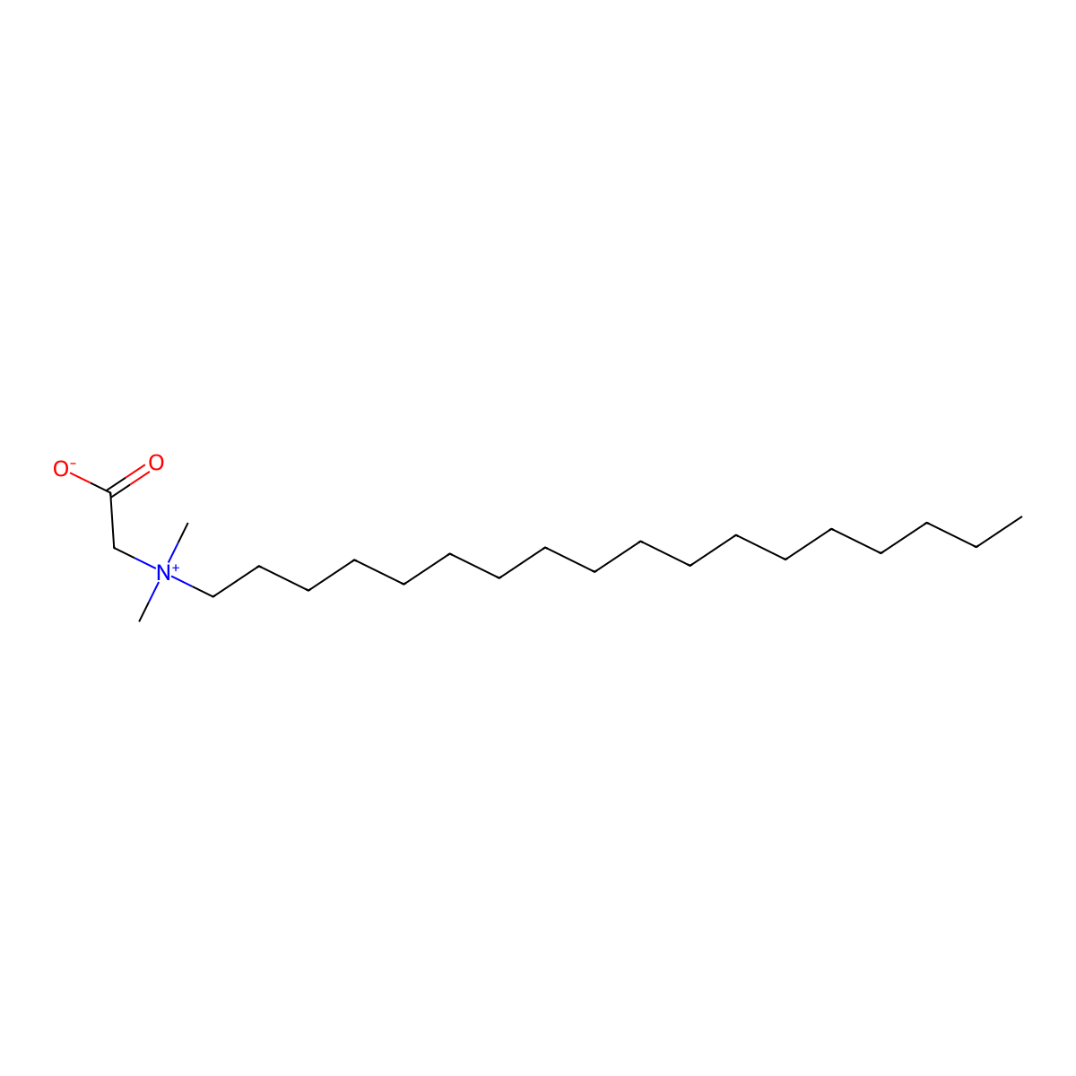 Stearylbetaine molecular structure, CAS 820-66-6