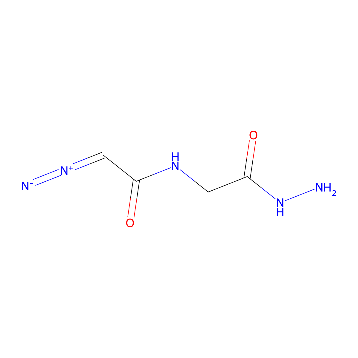 N-(2-Diazoacetyl)glycine hydrazide molecular structure, CAS 820-75-7