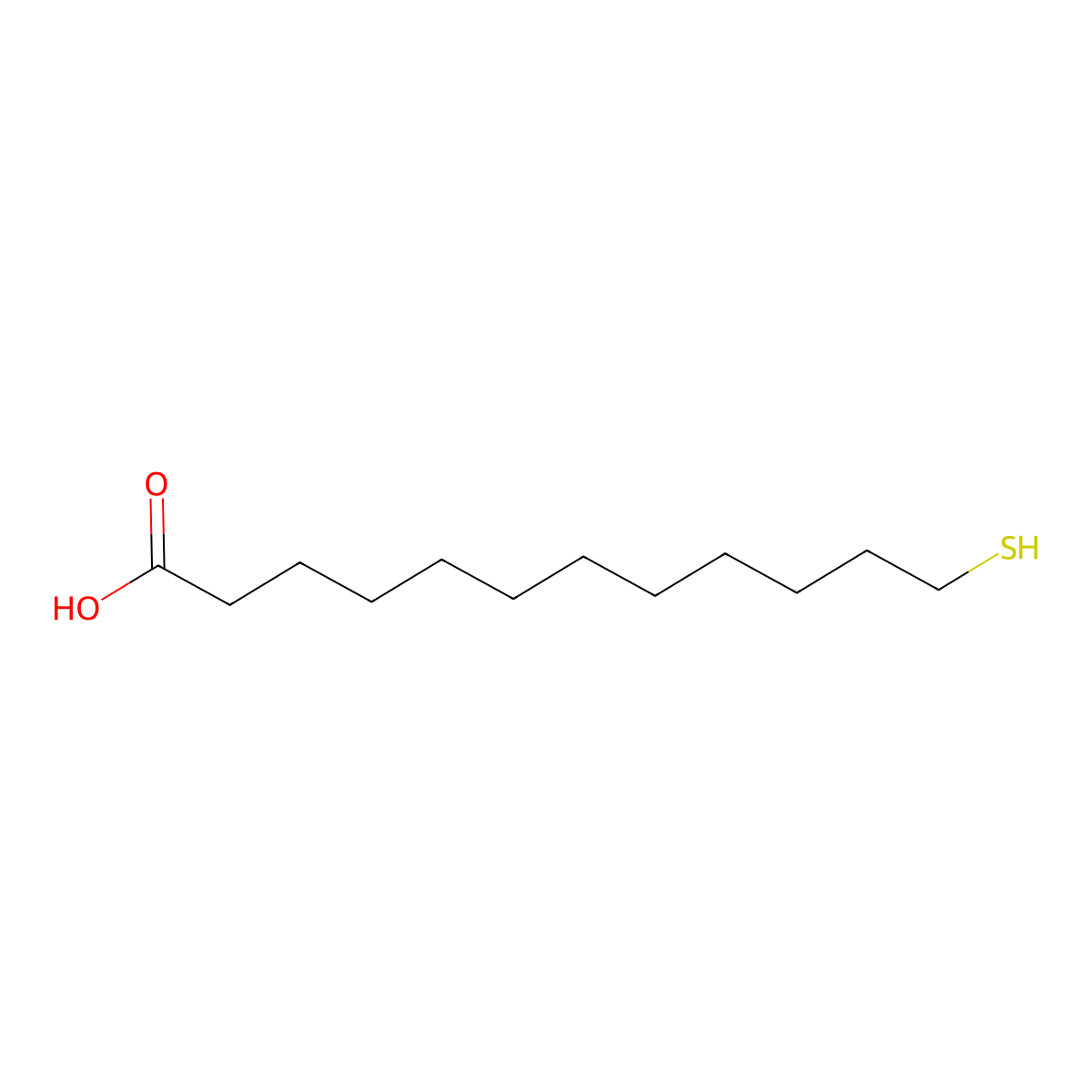 12-Mercaptododecanoic acid molecular structure, CAS 82001-53-4