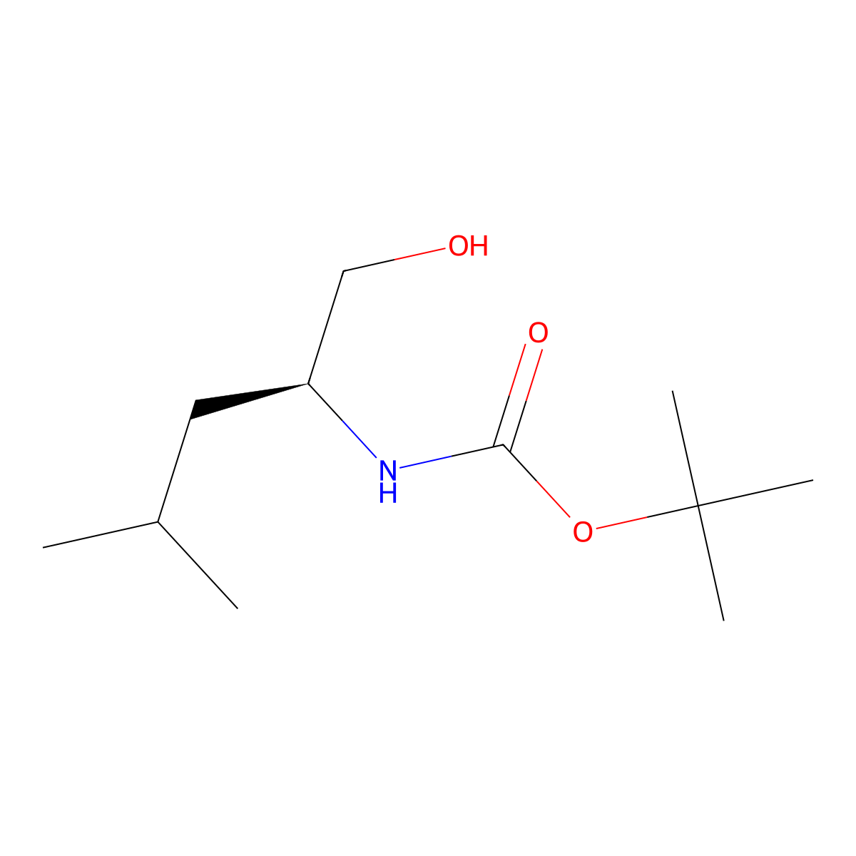 Boc-L-leucinol molecular structure, CAS 82010-31-9