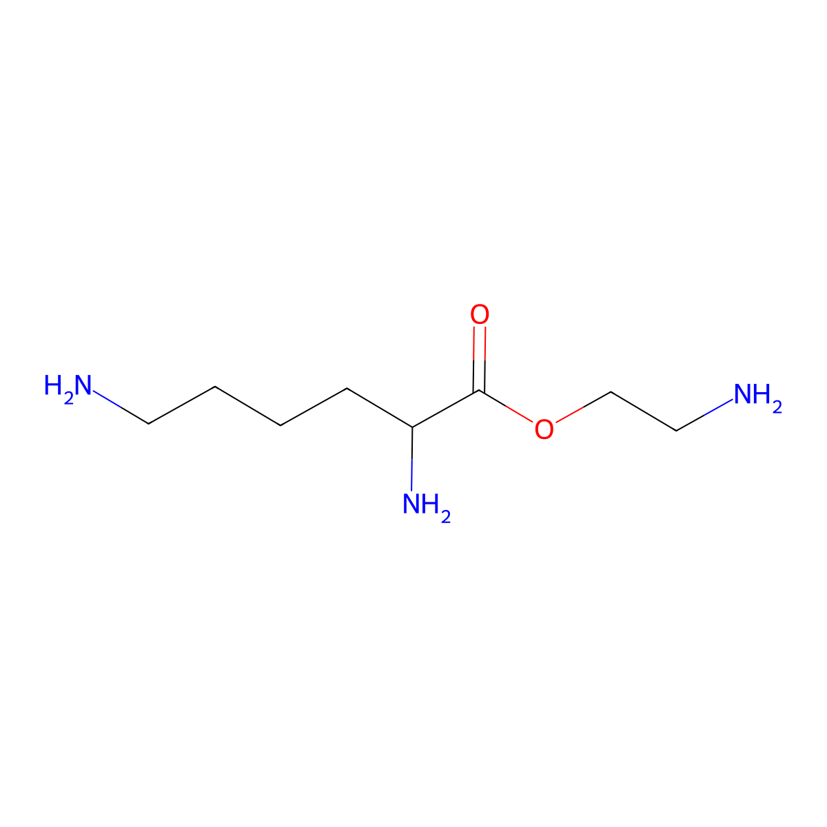 2-Aminoethyl lysinate molecular structure, CAS 82017-45-6