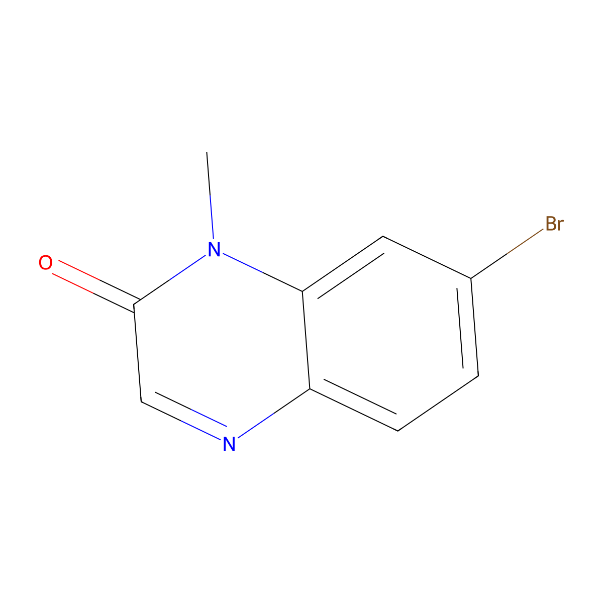 7-Bromo-1-methyl-1H-quinoxalin-2-one molecular structure, CAS 82019-32-7