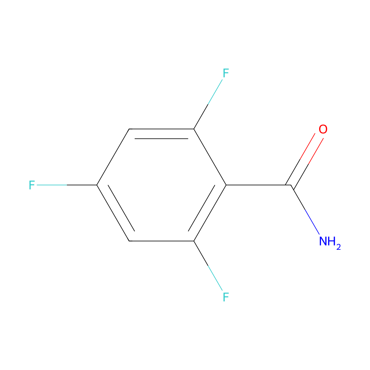2,4,6-Trifluorobenzamide molecular structure, CAS 82019-50-9