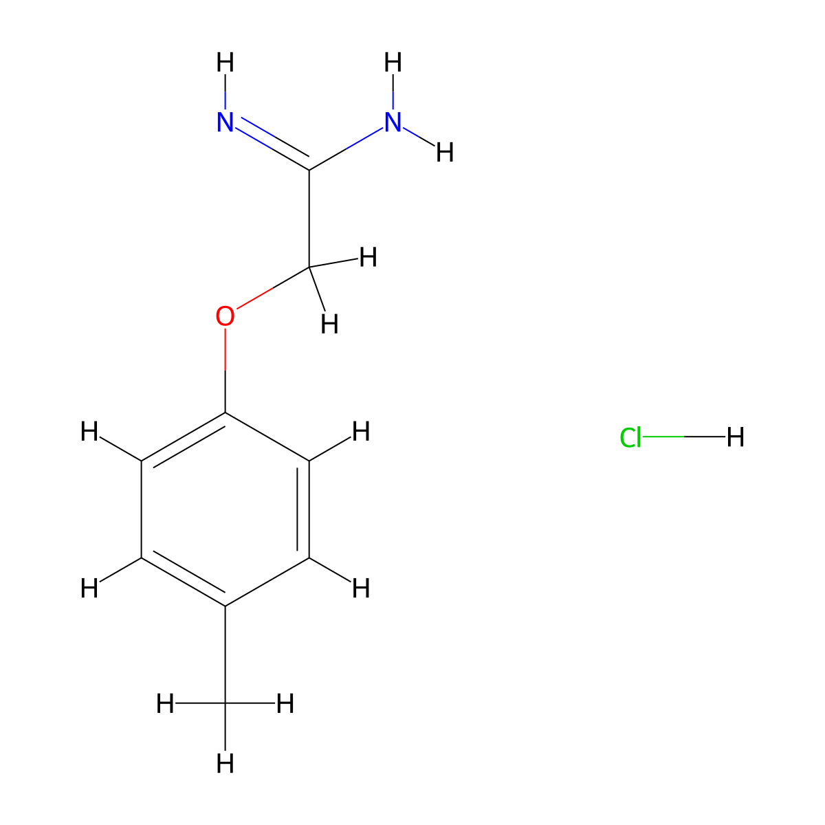 2-p-Tolyloxy-acetamidine hydrochloride molecular structure, CAS 82019-88-3