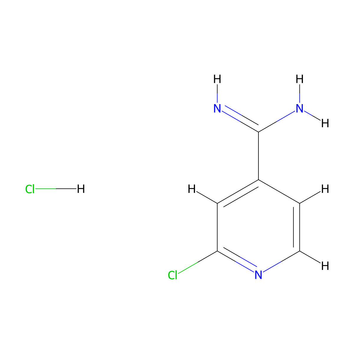 2-Chloropyridine-4-carboximidamide hydrochloride molecular structure, CAS 82019-89-4