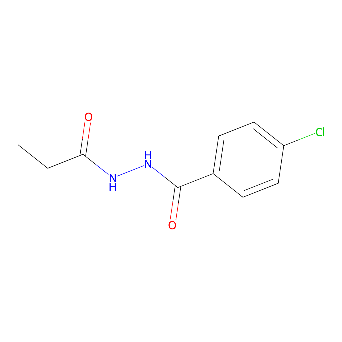 4-chloro-N'-propanoylbenzohydrazide molecular structure, CAS 82020-31-3