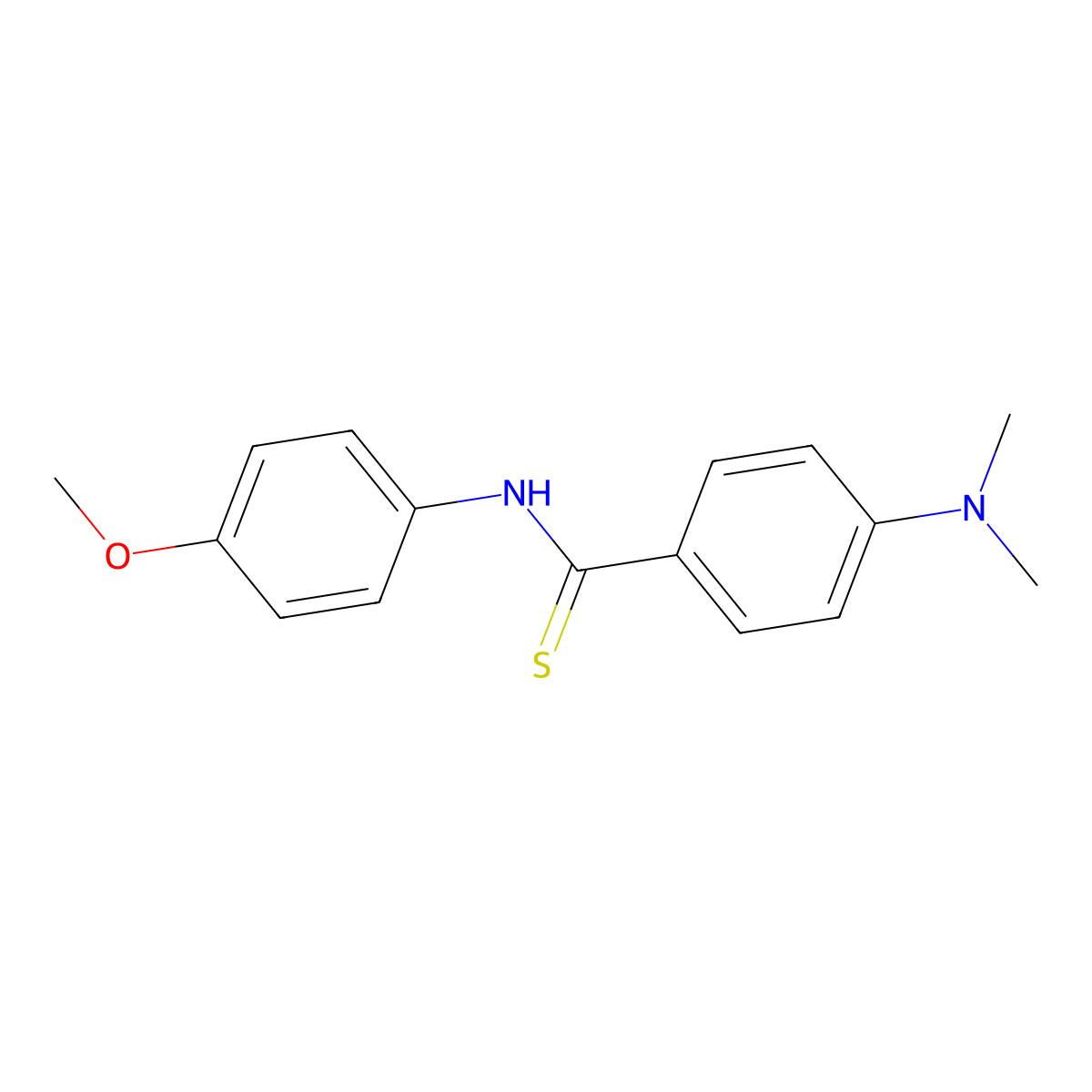 4-(dimethylamino)-N-(4-methoxyphenyl)benzenecarbothioamide molecular structure, CAS 82020-41-5