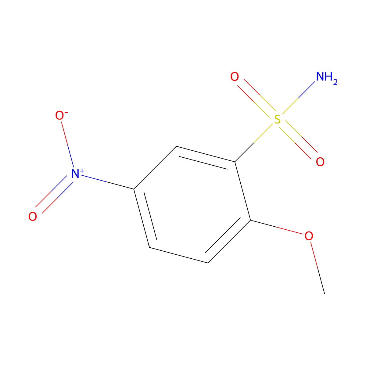 2-Methoxy-5-nitrobenzene-1-sulfonamide molecular structure, CAS 82020-46-0