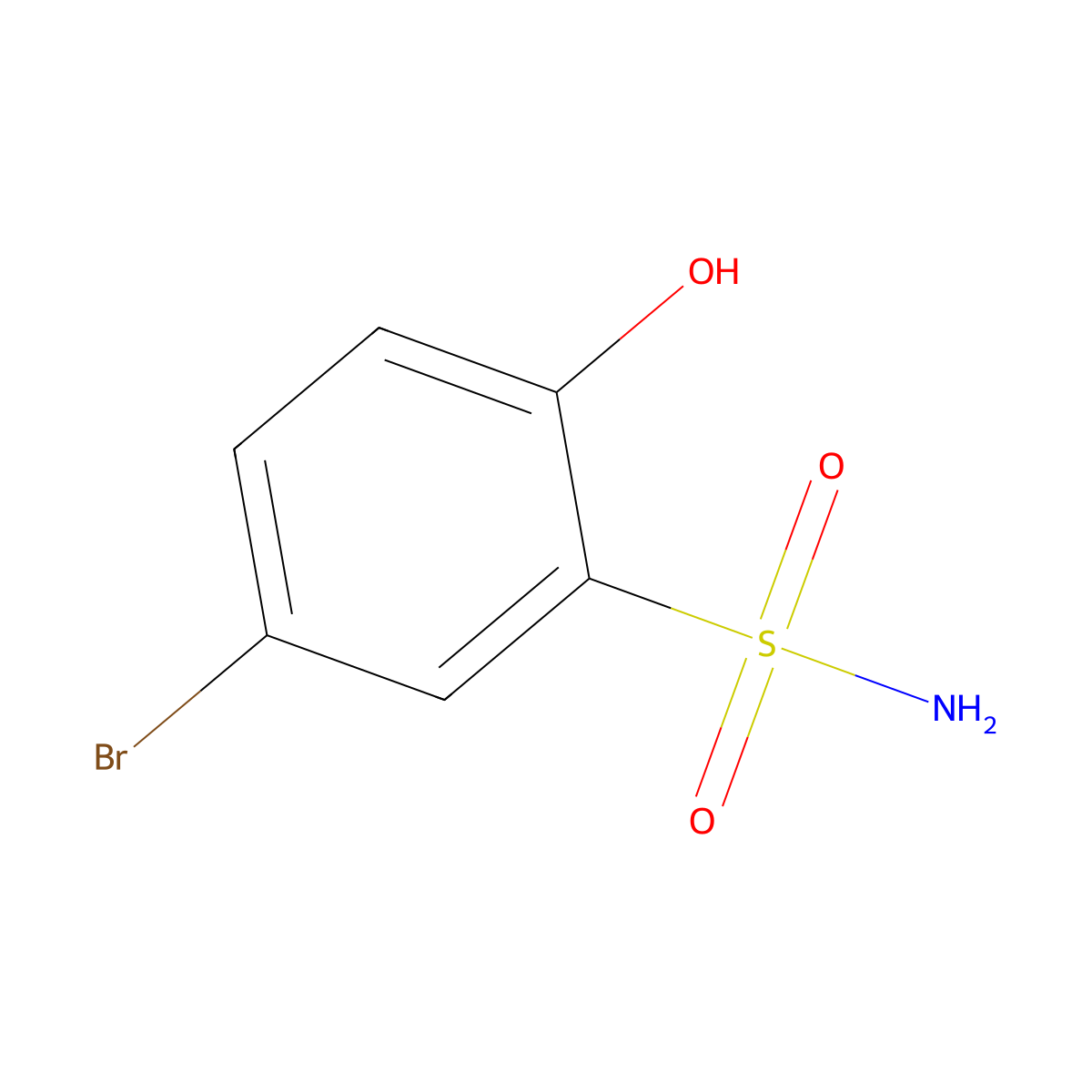 5-Bromo-2-hydroxybenzene-1-sulfonamide molecular structure, CAS 82020-56-2