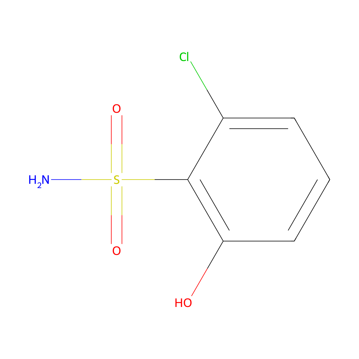 2-Chloro-6-hydroxybenzene-1-sulfonamide molecular structure, CAS 82020-62-0