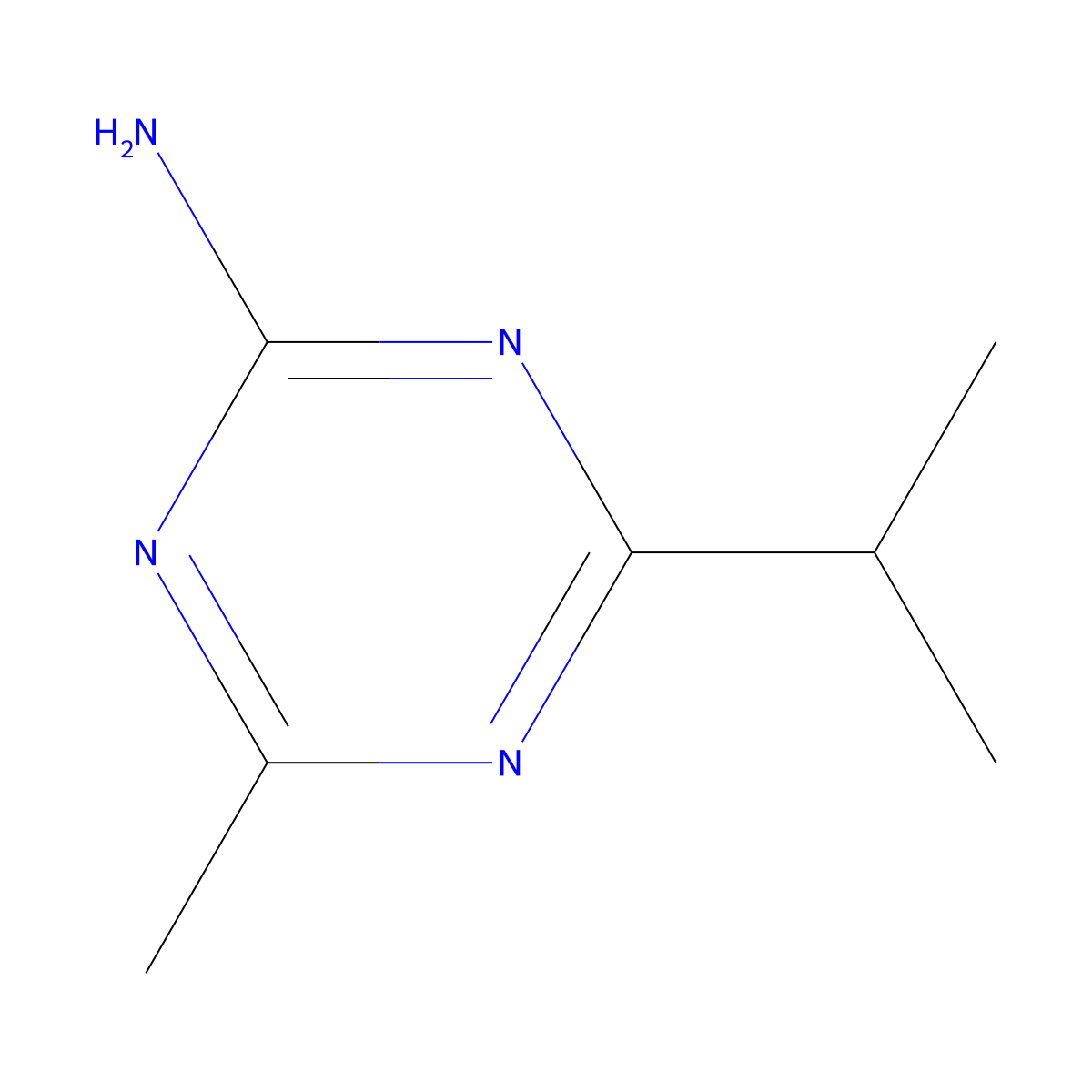 4-Methyl-6-(propan-2-yl)-1,3,5-triazin-2-amine molecular structure, CAS 82020-89-1