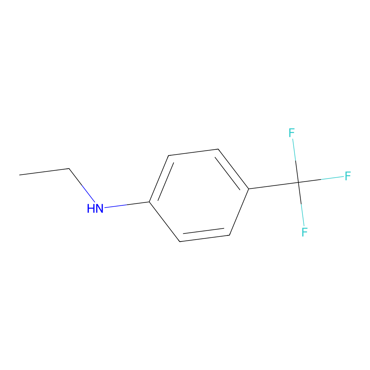 N-ethyl-4-(trifluoromethyl)aniline molecular structure, CAS 820209-45-8