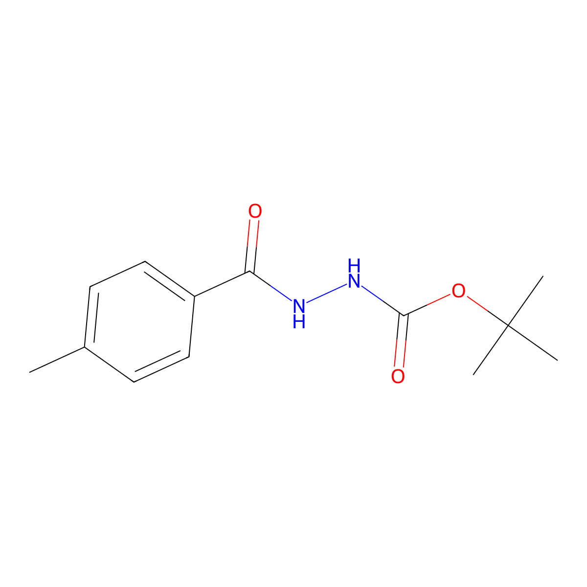 tert-Butyl 2-(4-methylbenzoyl)hydrazine-1-carboxylate molecular structure, CAS 820209-69-6