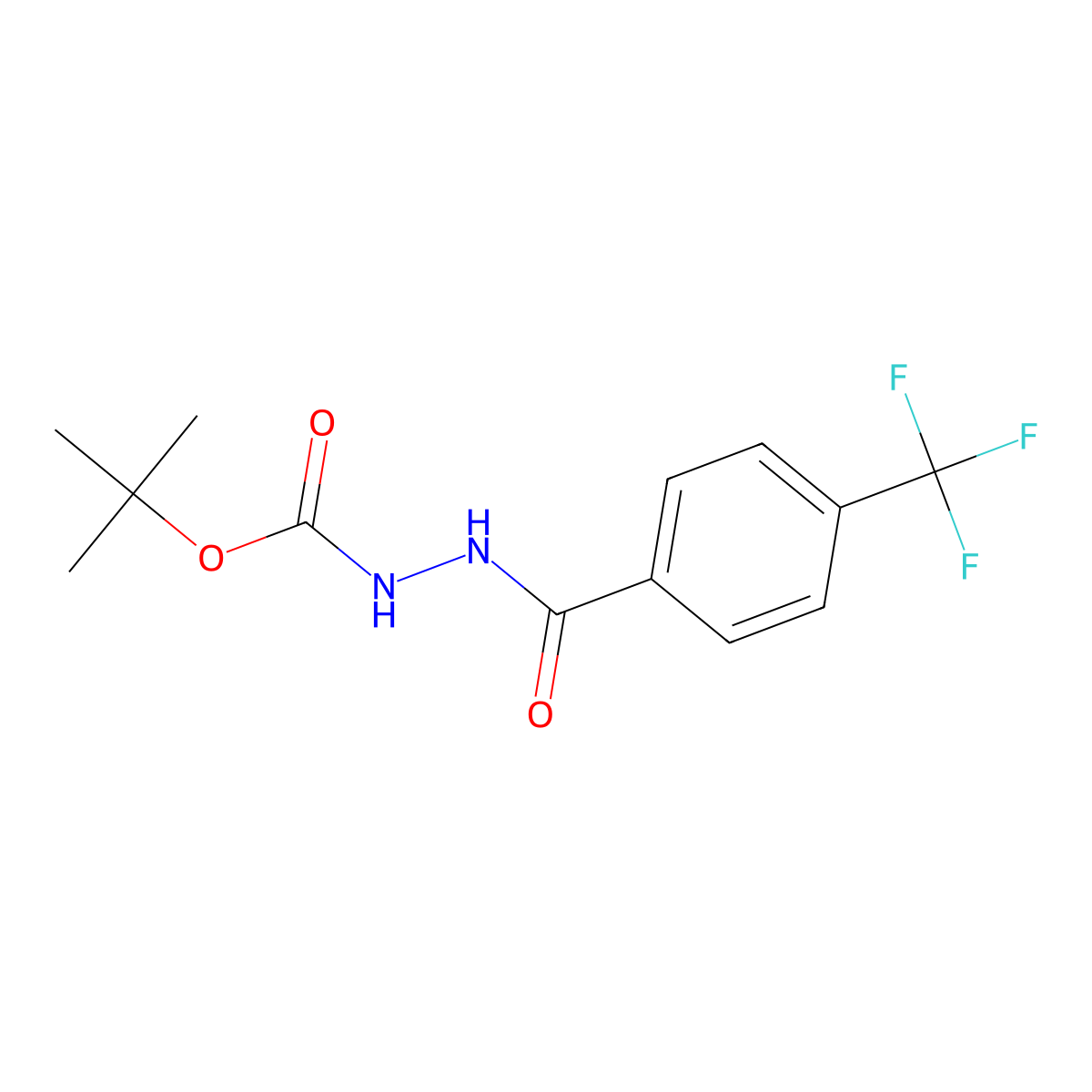 N'-[(tert-butoxy)carbonyl]-4-(trifluoromethyl)benzohydrazide molecular structure, CAS 820209-71-0