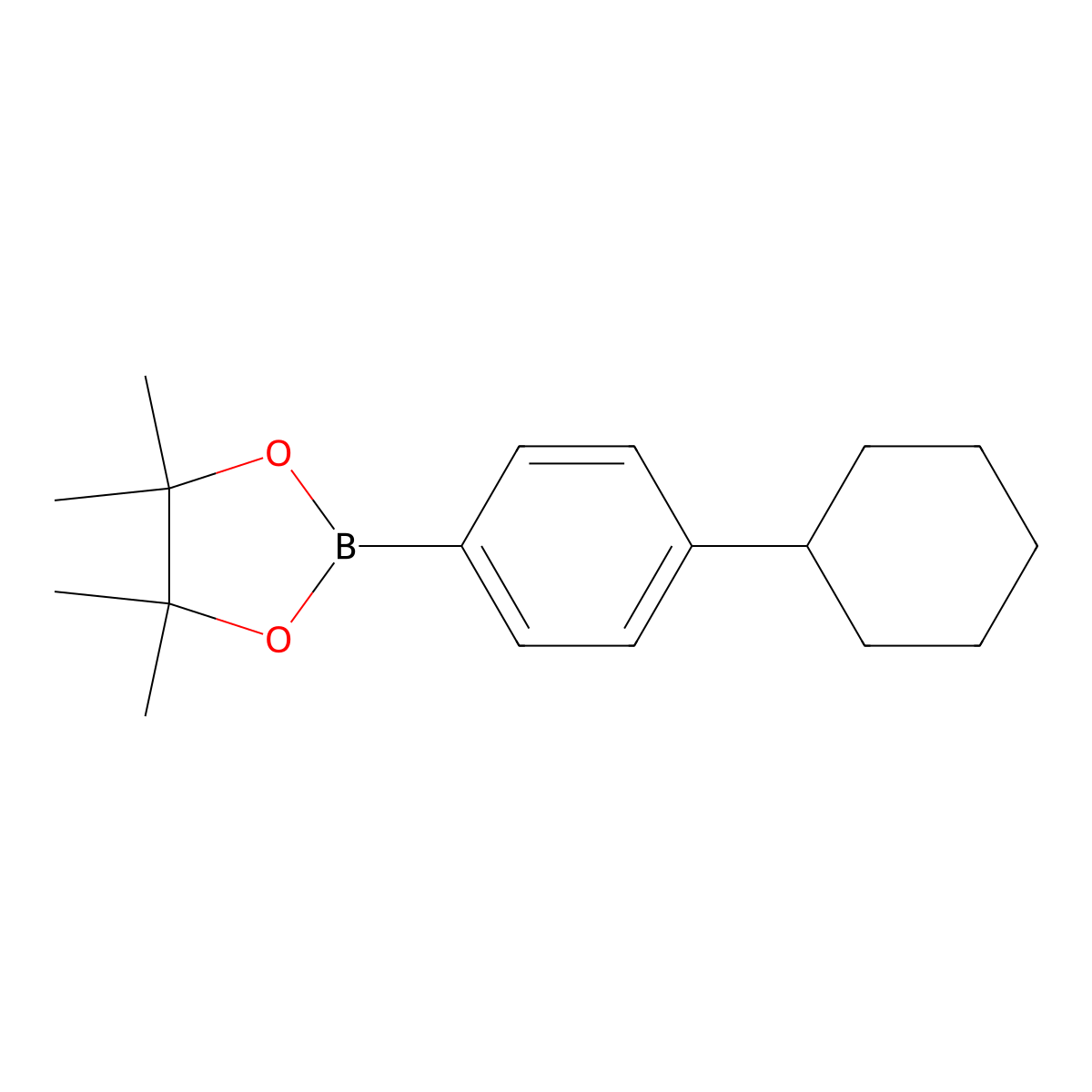 2-(4-Cyclohexylphenyl)-4,4,5,5-tetramethyl-1,3,2-dioxaborolane molecular structure, CAS 820223-94-7
