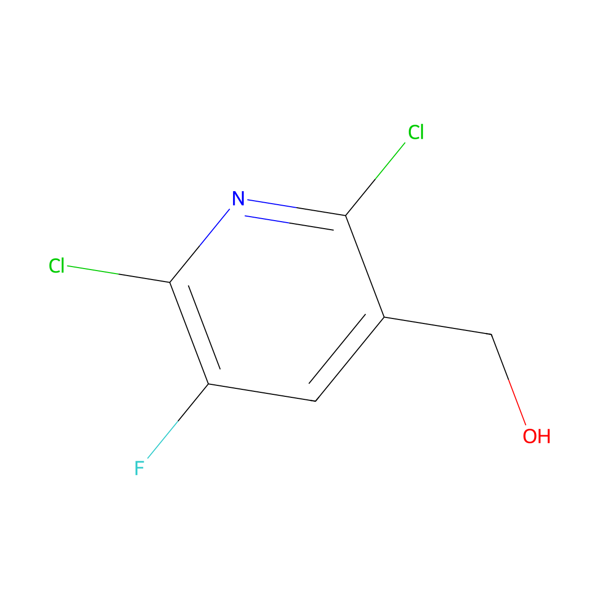 (2,6-Dichloro-5-fluoropyridin-3-yl)methanol molecular structure, CAS 820224-51-9