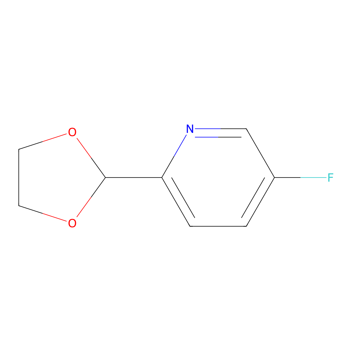 2-(1,3-Dioxolan-2-yl)-5-fluoropyridine molecular structure, CAS 820224-80-4