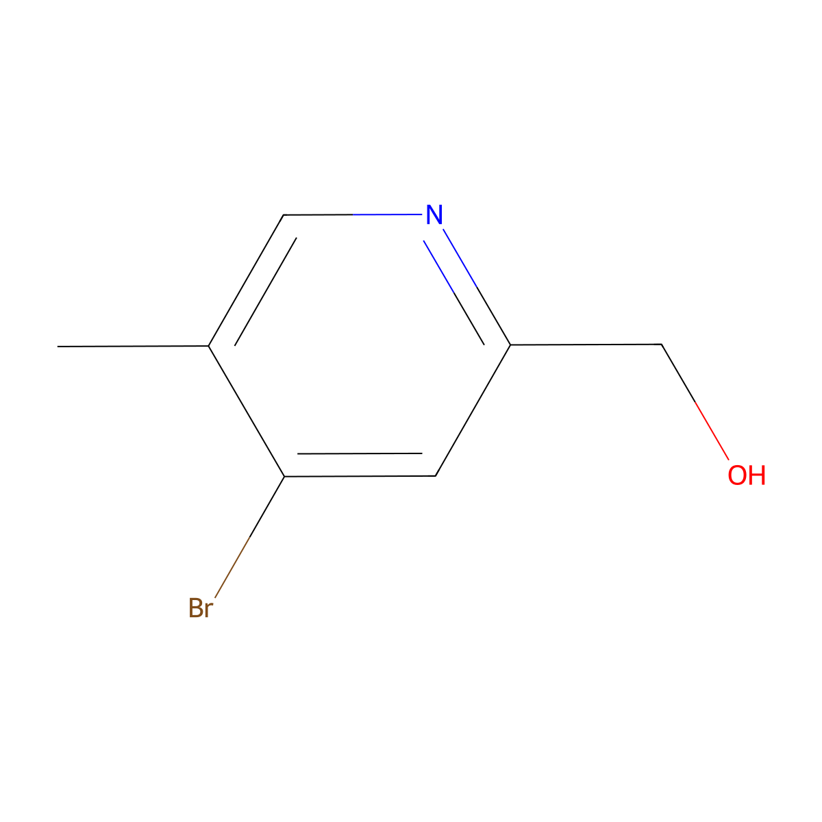 (4-Bromo-5-methylpyridin-2-yl)methanol molecular structure, CAS 820224-83-7