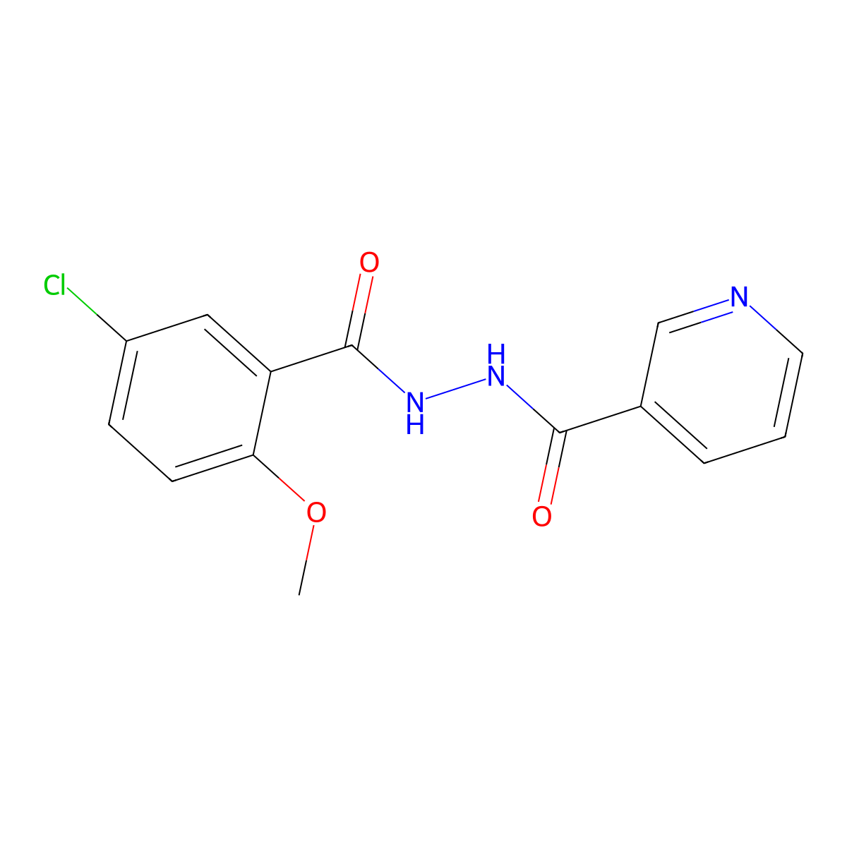N'-(5-chloro-2-methoxybenzoyl)pyridine-3-carbohydrazide molecular structure, CAS 820229-49-0