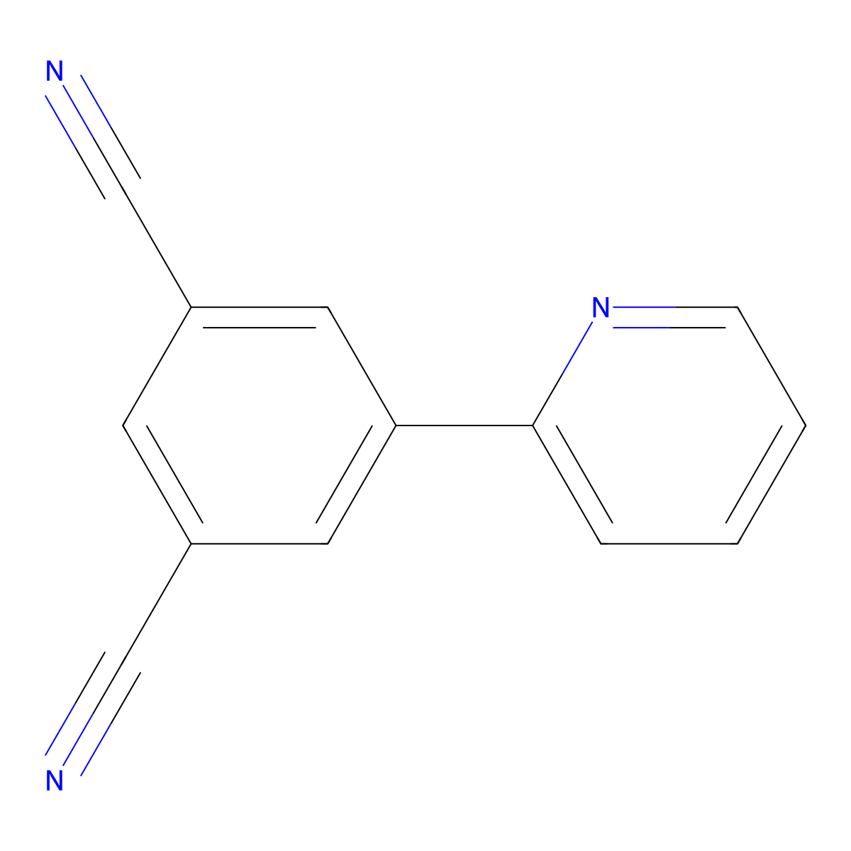 5-(Pyridin-2-yl)benzene-1,3-dicarbonitrile molecular structure, CAS 820231-68-3