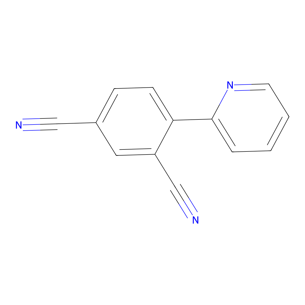 4-(Pyridin-2-yl)benzene-1,3-dicarbonitrile molecular structure, CAS 820231-70-7