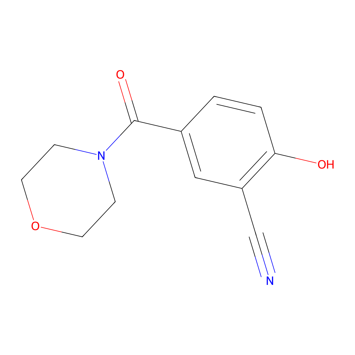Morpholine, 4-(3-cyano-4-hydroxybenzoyl)- molecular structure, CAS 820232-28-8