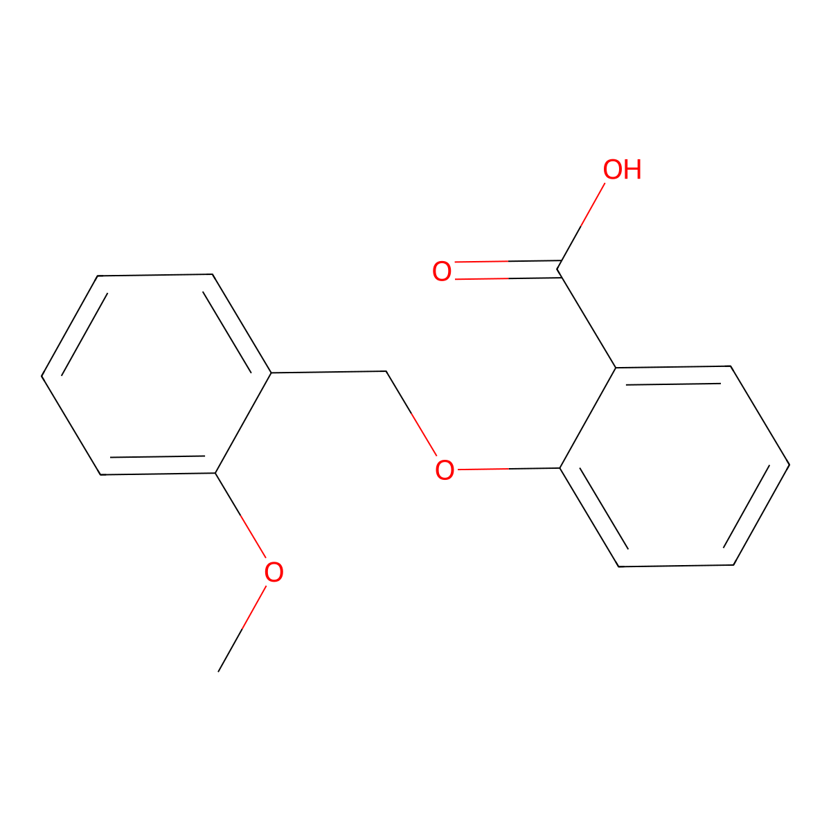 2-[(2-Methoxyphenyl)methoxy]benzoic acid molecular structure, CAS 820234-27-3