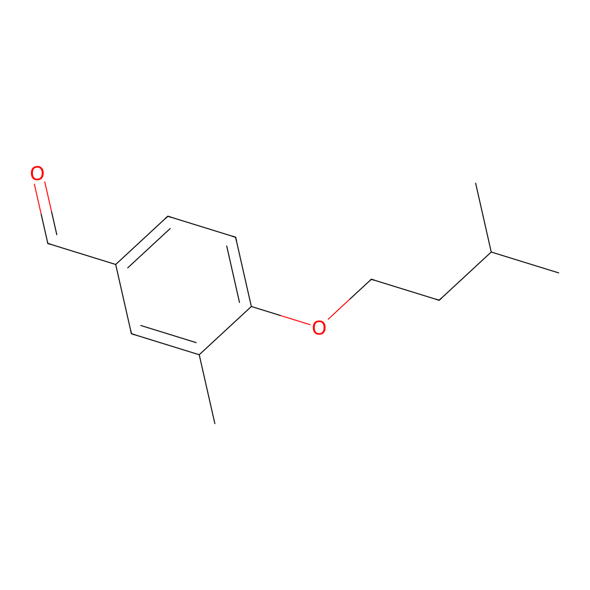 4-(Isopentyloxy)-3-methylbenzaldehyde molecular structure, CAS 820237-06-7