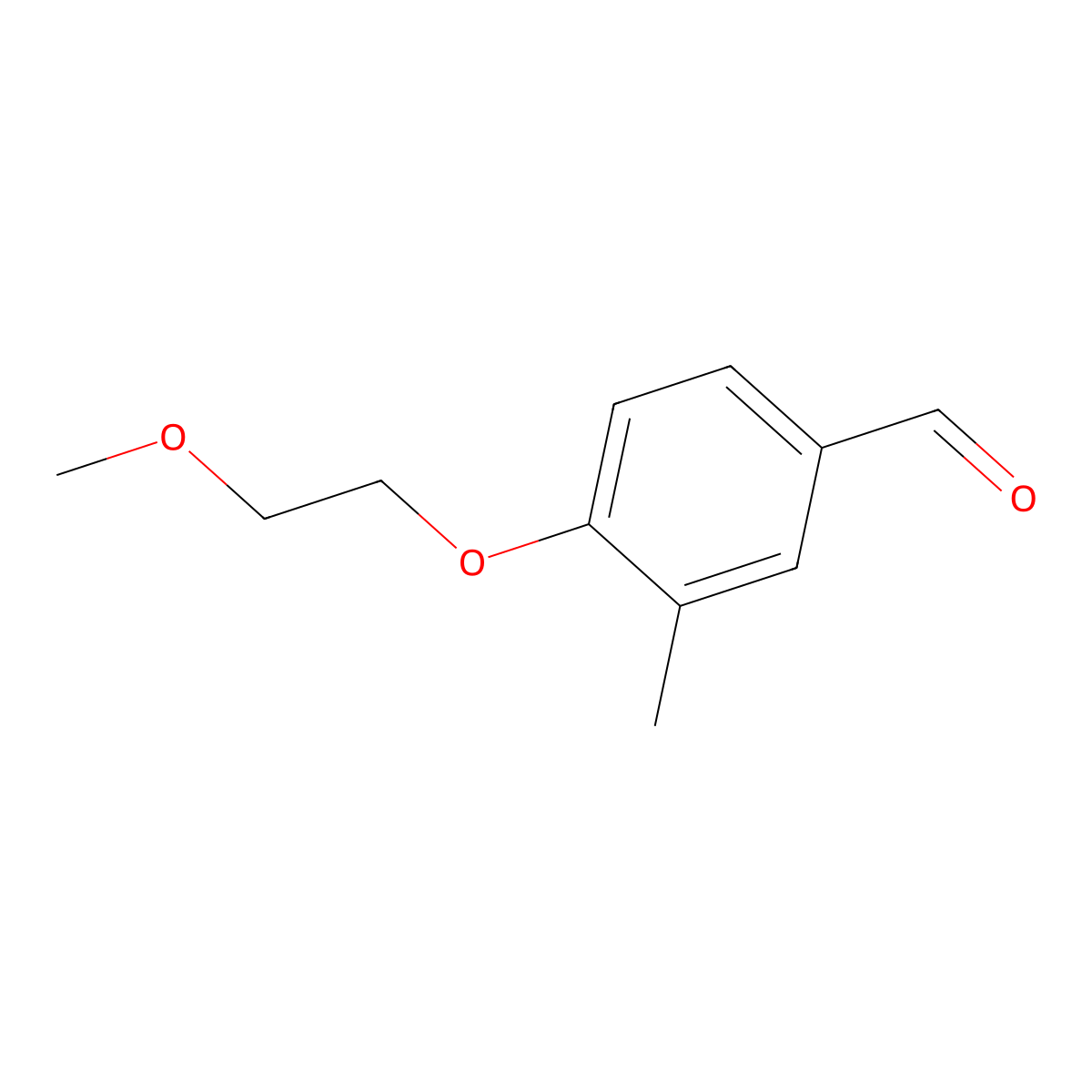 4-(2-Methoxyethoxy)-3-methylbenzaldehyde molecular structure, CAS 820237-07-8