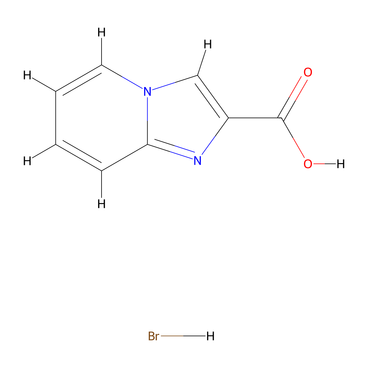 Imidazo[1,2-a]pyridine-2-carboxylic acid hydrobromide molecular structure, CAS 820245-53-2