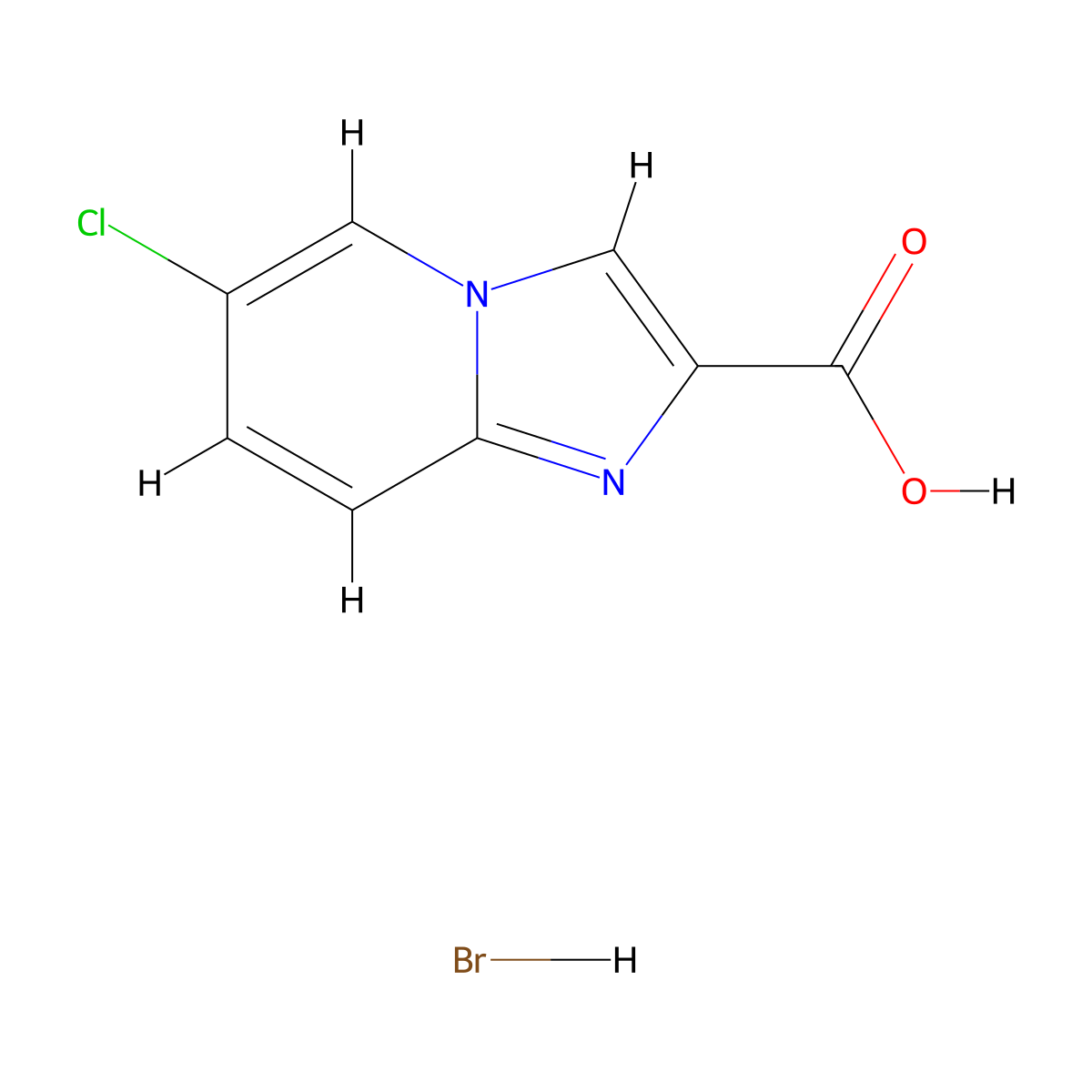 6-Chloro-imidazo[1,2-a]pyridine-2-carboxylic acid hydrobromide molecular structure, CAS 820245-56-5