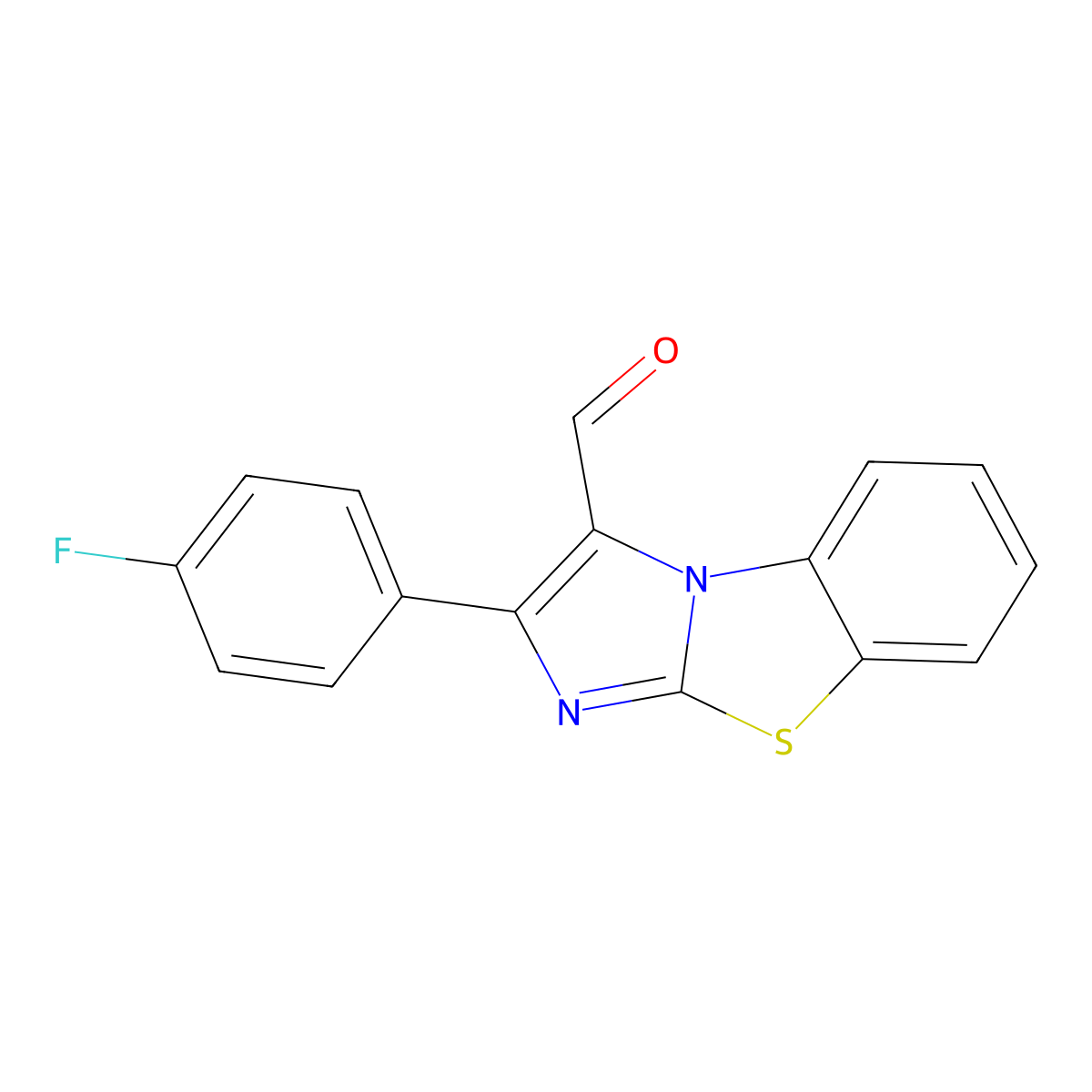 2-(4-Fluorophenyl)imidazo[2,1-b][1,3]benzothiazole-3-carbaldehyde molecular structure, CAS 820245-76-9