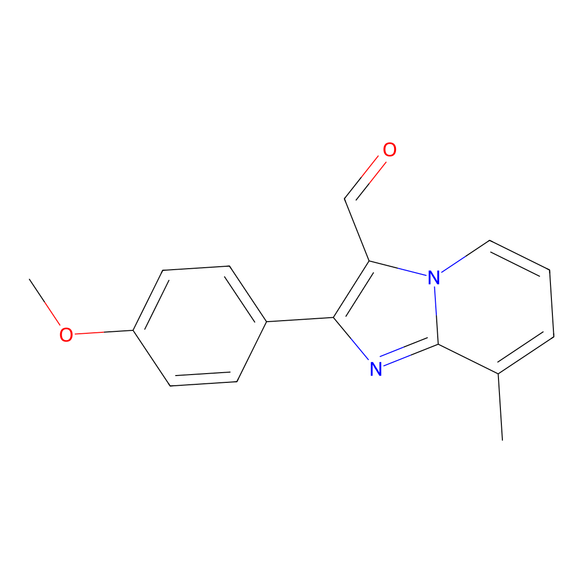2-(4-Methoxyphenyl)-8-methylimidazo[1,2-a]pyridine-3-carbaldehyde molecular structure, CAS 820245-78-1