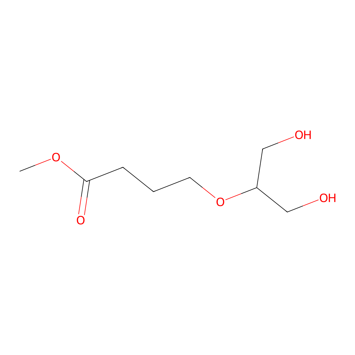 Methyl 4-[(1,3-dihydroxypropan-2-yl)oxy]butanoate molecular structure, CAS 820247-03-8
