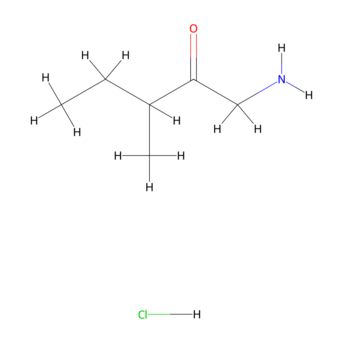 1-Amino-3-methylpentan-2-one hydrochloride molecular structure, CAS 820250-29-1