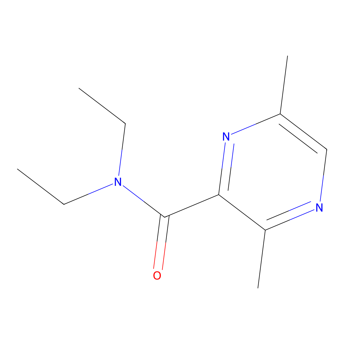 N,N-Diethyl-3,6-dimethylpyrazine-2-carboxamide molecular structure, CAS 820250-40-6