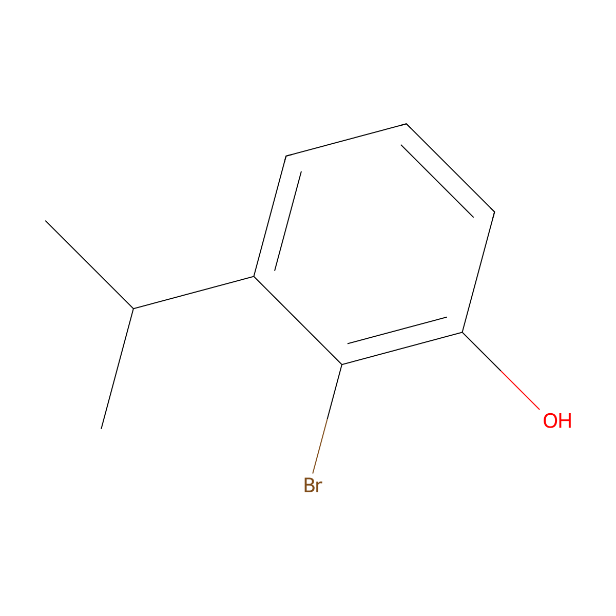 2-Bromo-3-isopropylphenol molecular structure, CAS 820258-22-8
