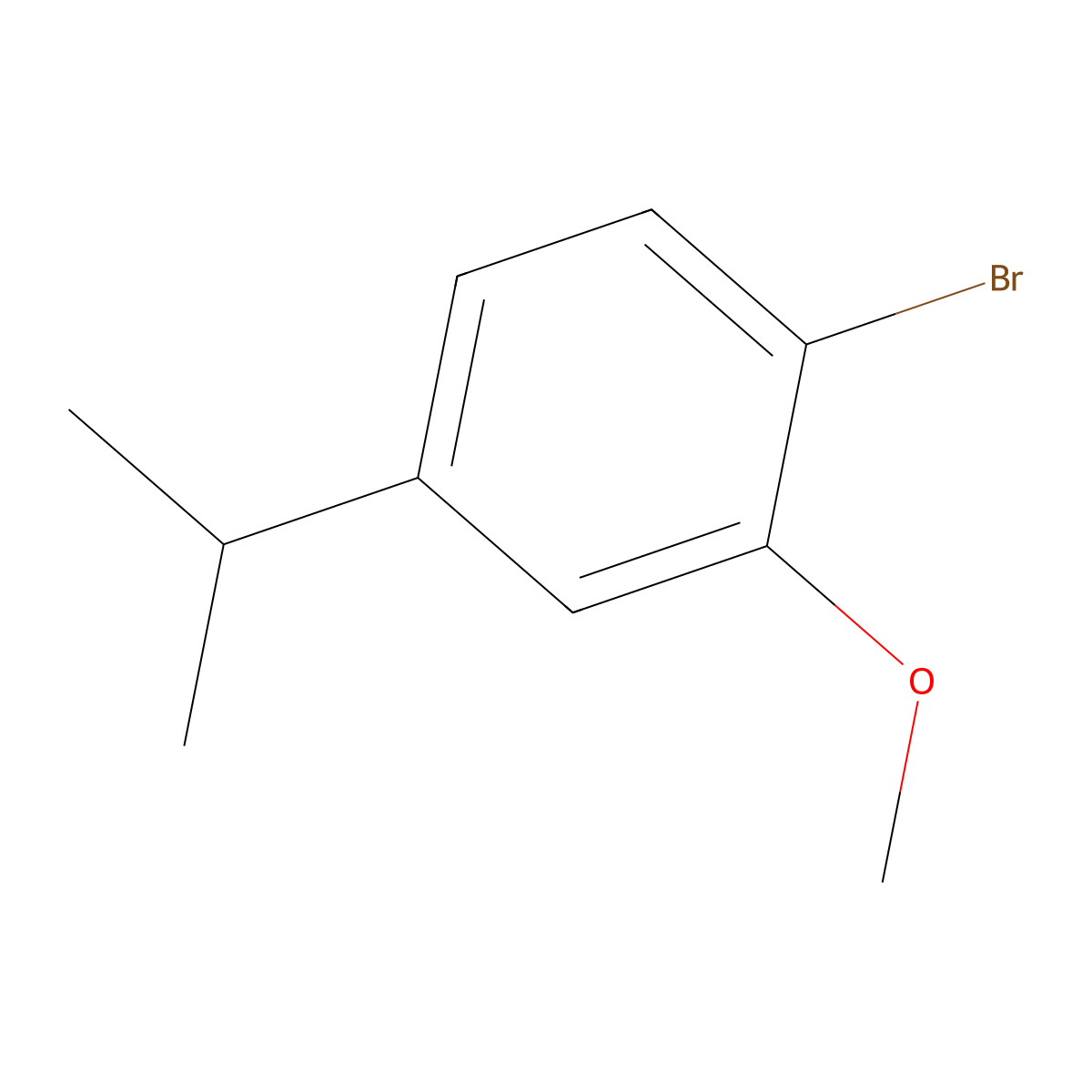 1-Bromo-4-isopropyl-2-methoxybenzene molecular structure, CAS 820258-23-9