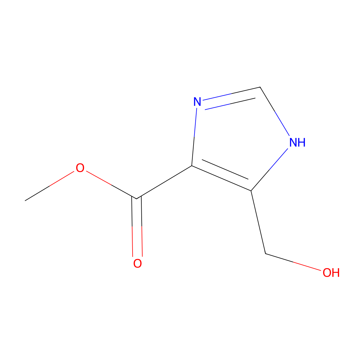 Methyl 5-(hydroxymethyl)-1H-imidazole-4-carboxylate molecular structure, CAS 82032-43-7