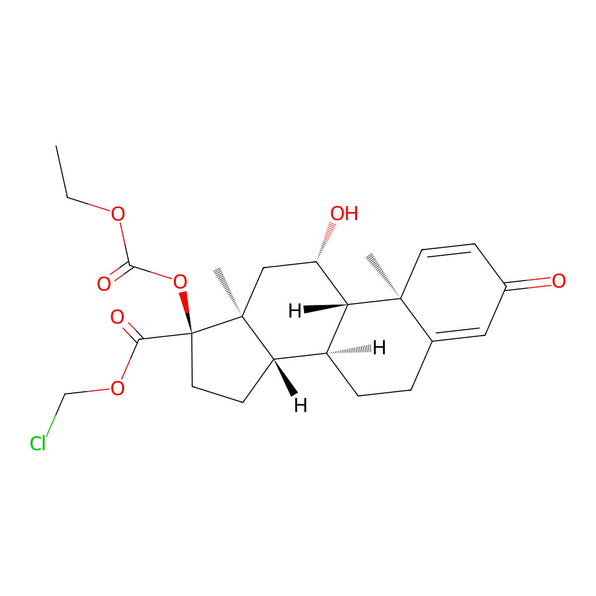 Loteprednol Etabonate molecular structure, CAS 82034-46-6