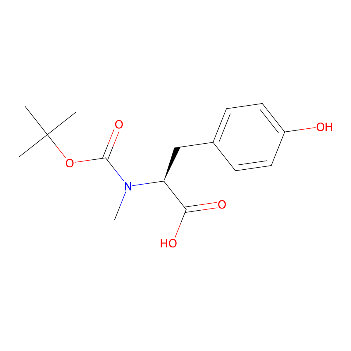 Boc-MeTyr-OH molecular structure, CAS 82038-34-4