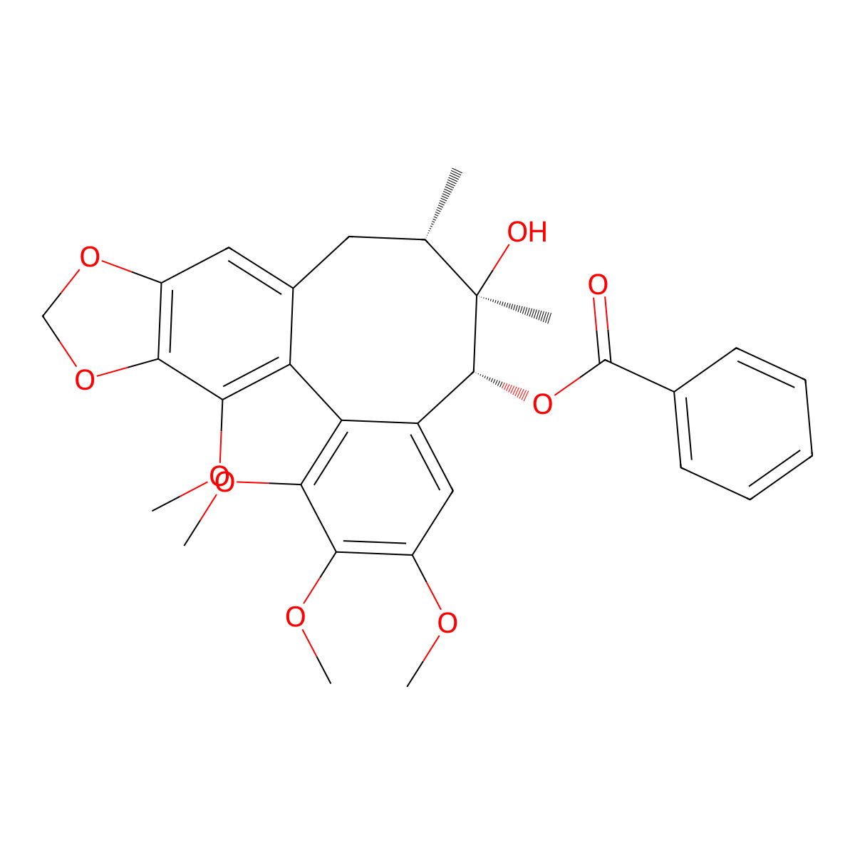Schizandrer A molecular structure, CAS 82042-38-4