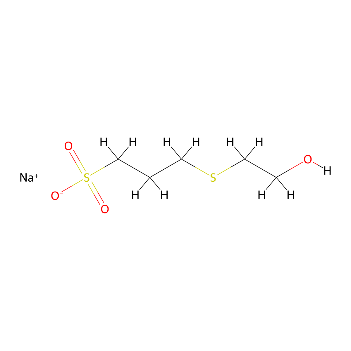 Sodium 3-[(2-hydroxyethyl)sulfanyl]propane-1-sulfonate molecular structure, CAS 82049-24-9