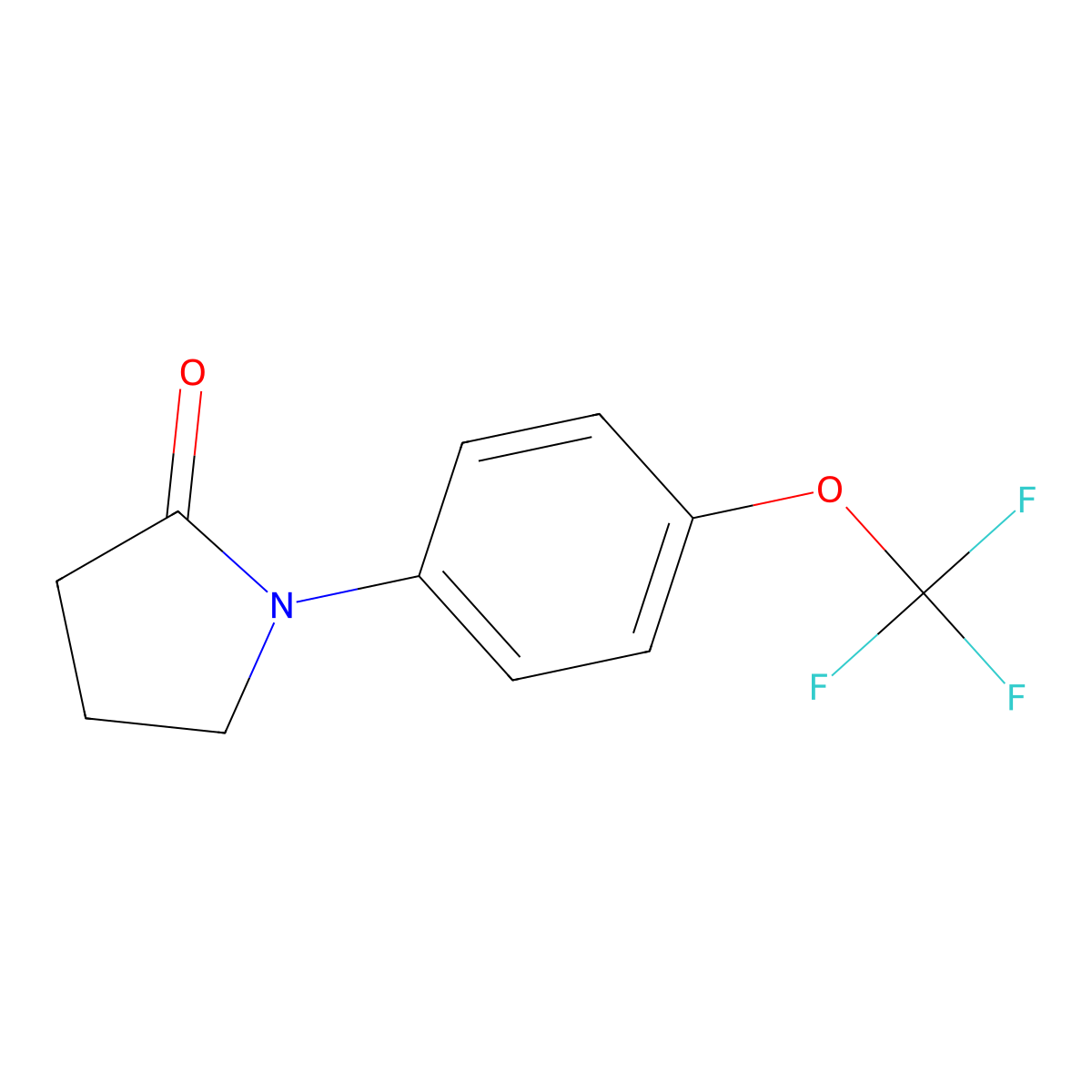 1-[4-(Trifluoromethoxy)phenyl]pyrrolidin-2-one molecular structure, CAS 82049-96-5