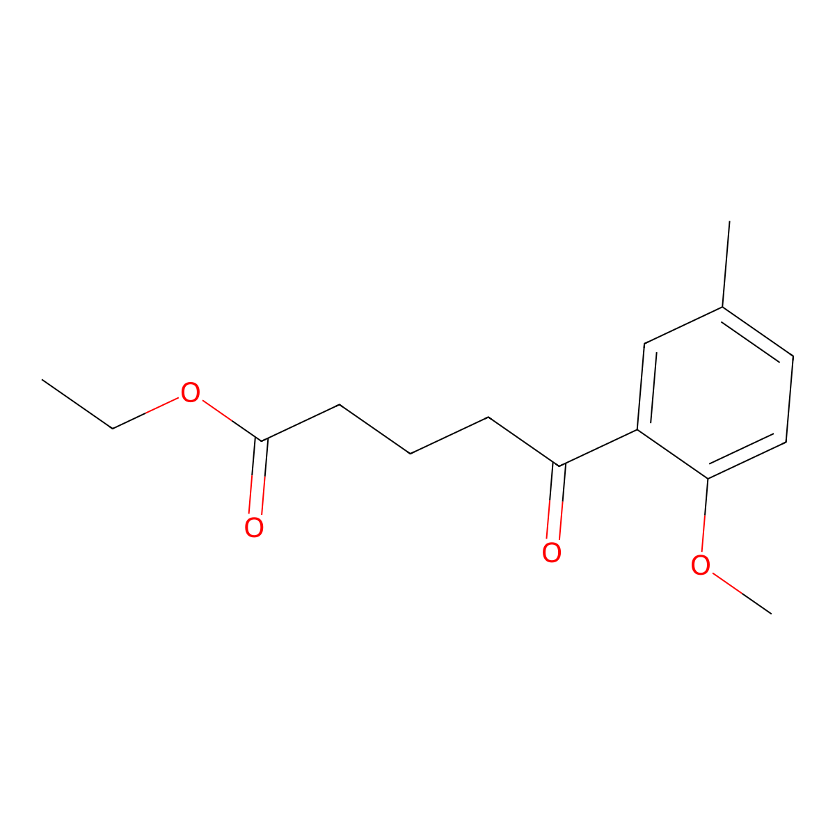 Ethyl 5-(2-methoxy-5-methylphenyl)-5-oxovalerate molecular structure, CAS 82054-02-2