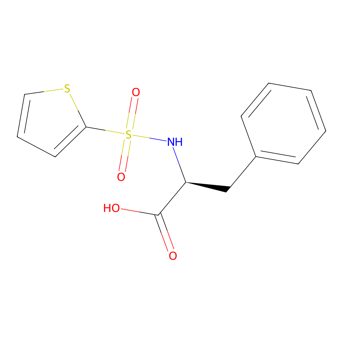 N-(2-Thienylsulfonyl)-L-phenylalanine molecular structure, CAS 82068-17-5
